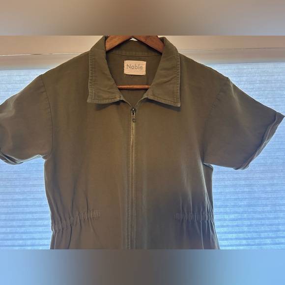 Noble Ultility Jumpsuit Olive Green Organic Pima Cotton Size S - Picture 3 of 5